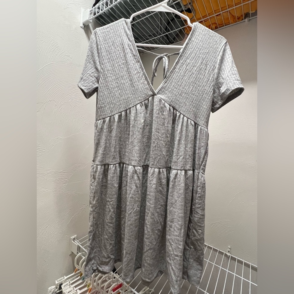 Grey Flowey Dress, size small